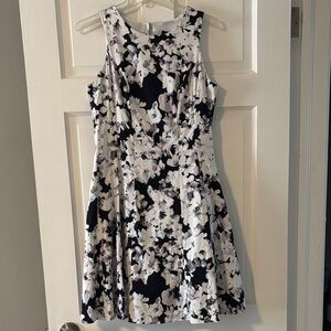 Ronni Nicole Black and White Floral Mini Dress